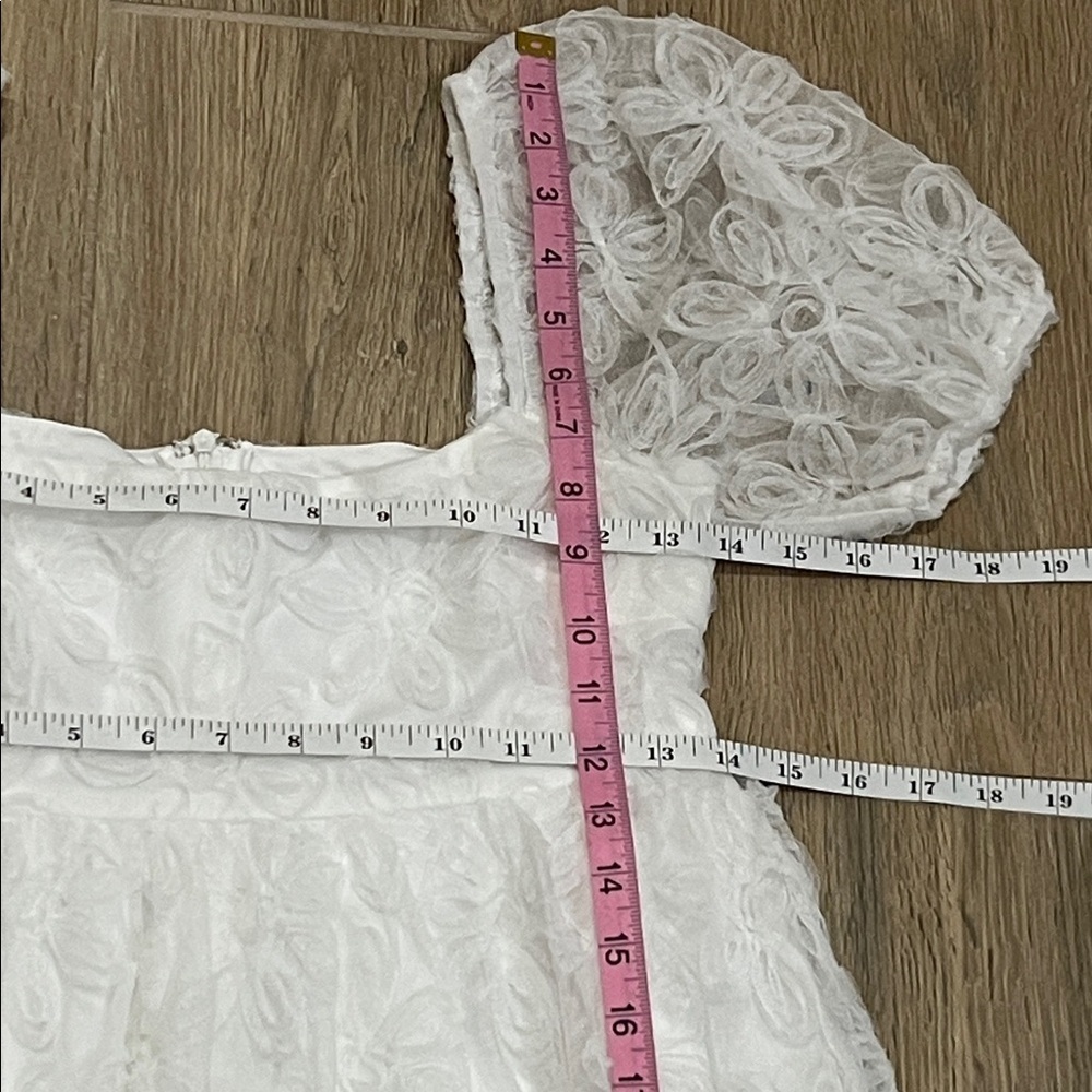 Le Lis White Floral Lace Dress Short Homecoming Hoco Wedding Reception Mini - Picture 10 of 14